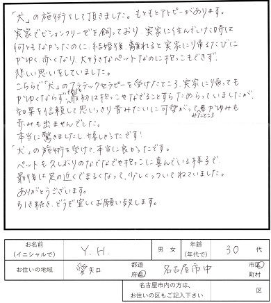 アラテックセラピー感想３１　犬アレルギーでかゆみ肌荒れ